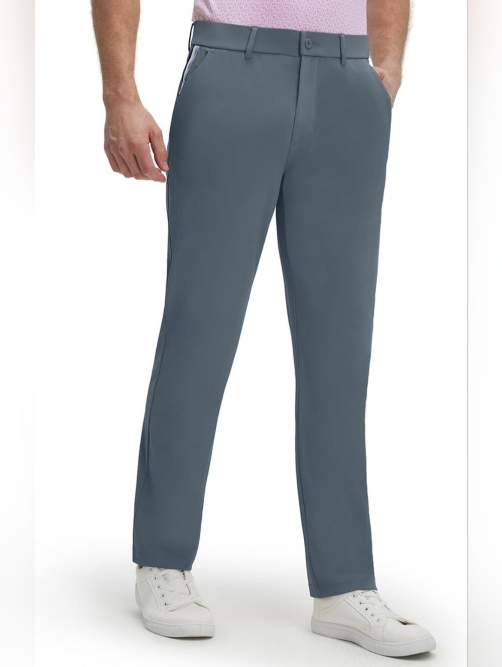 Men's Straight-Leg Travel Pants in Slate Gray